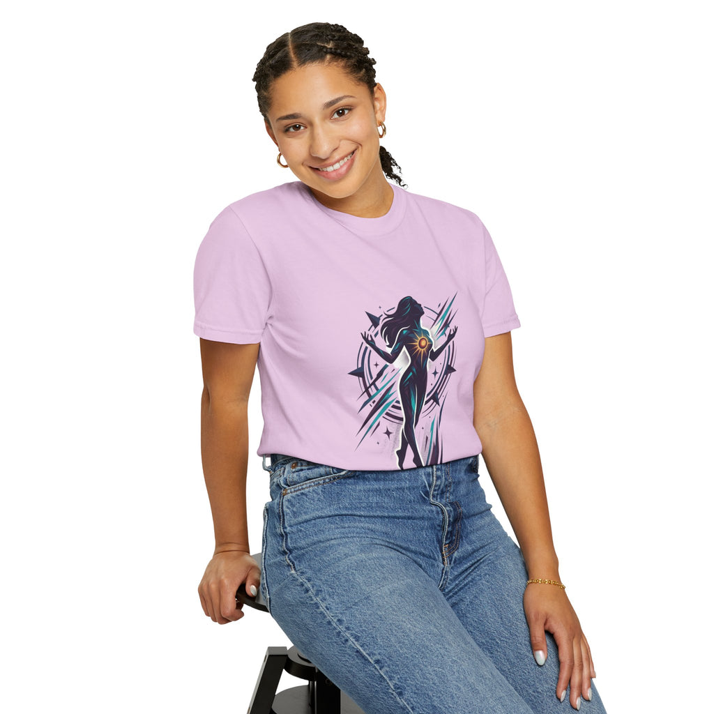 Power Runs Black PRB Ascension Graphic T-Shirt — Cosmic Silhouette Tee by Power Runs Black