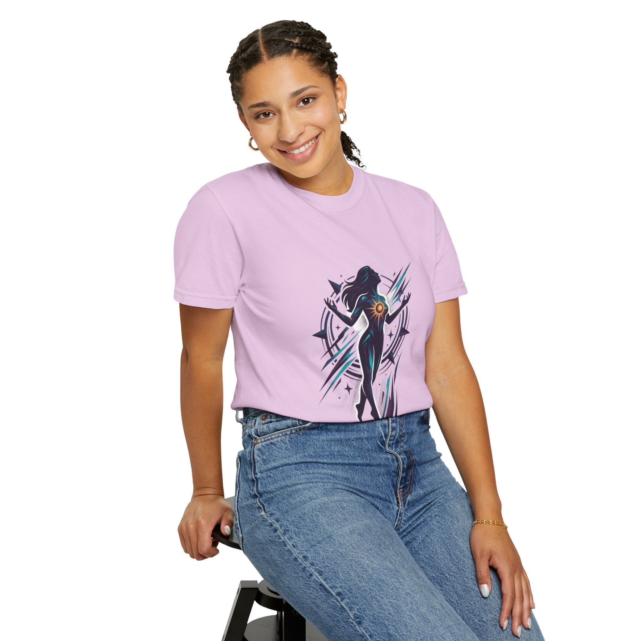 Power Runs Black PRB Ascension Graphic T-Shirt — Cosmic Silhouette Tee by Power Runs Black