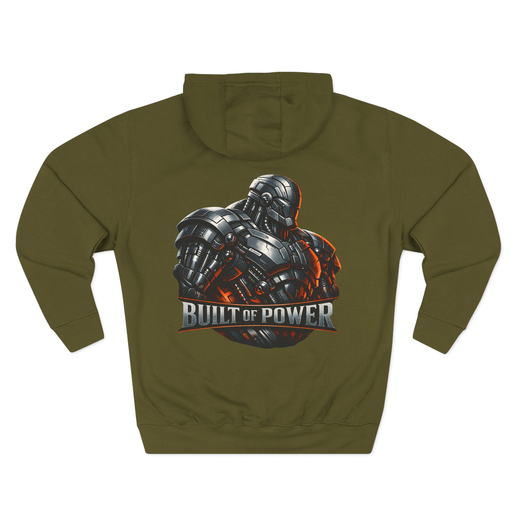 PRB Built of Power Graphic Hoodie — ‘Power Runs Black’ Industrial Mech Design by Power Runs Black
