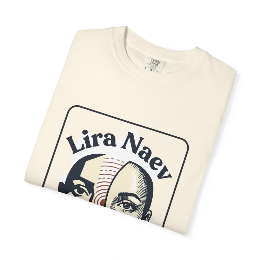 Power Runs Black PRB Lira Naev Split-Face Graphic T-Shirt — “Perception shifts the center” Statement Tee by Power Runs Black