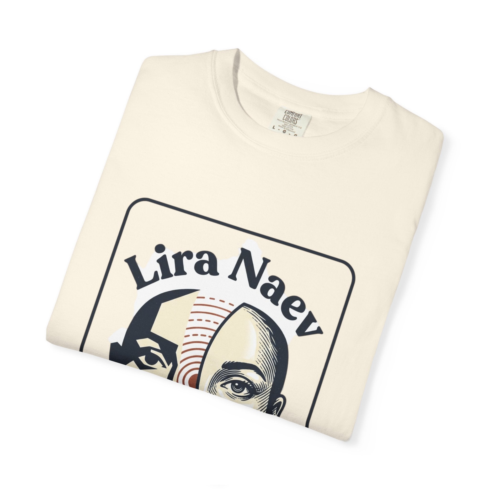 Power Runs Black PRB Lira Naev Split-Face Graphic T-Shirt — “Perception shifts the center” Statement Tee by Printify