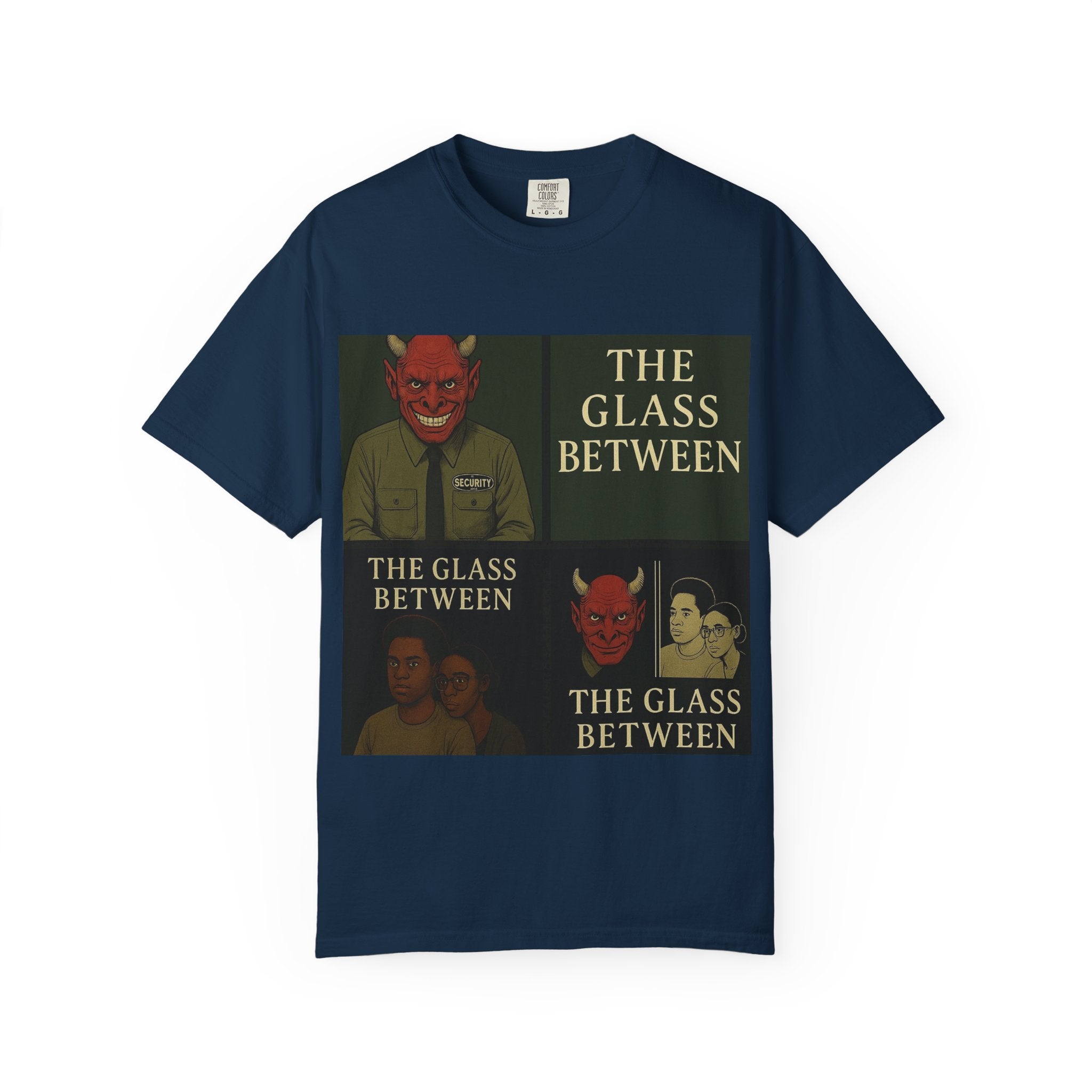 PRB The Glass Between Vintage Collage T-Shirt by Power Runs Black