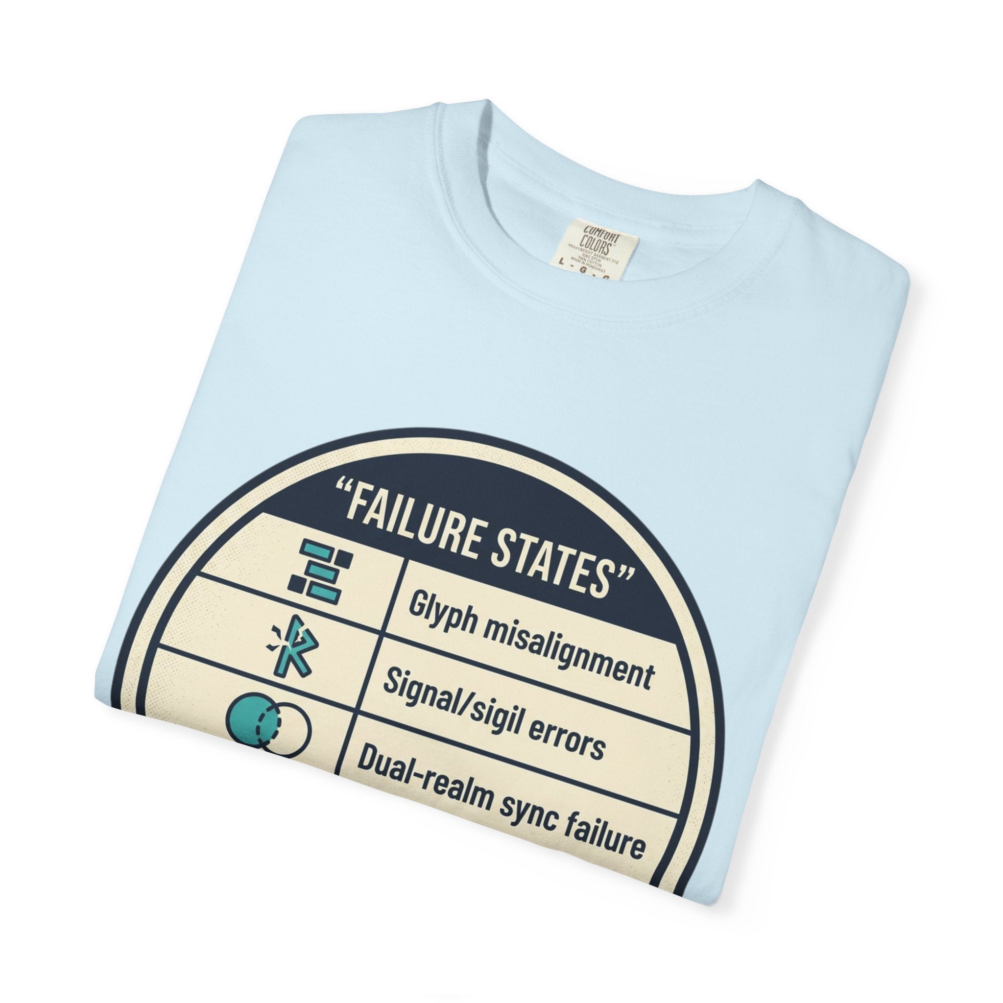 Power Runs Black PRB Failure States T-Shirt — Sci‑Fi Status Badge Graphic Tee by Power Runs Black