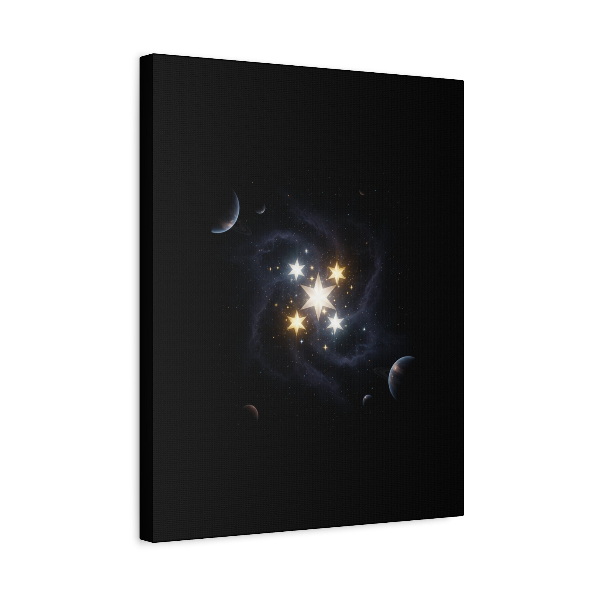 PRB Celestial Star Cluster Matte Canvas Print — Cosmic Planets Wall Art by Printify