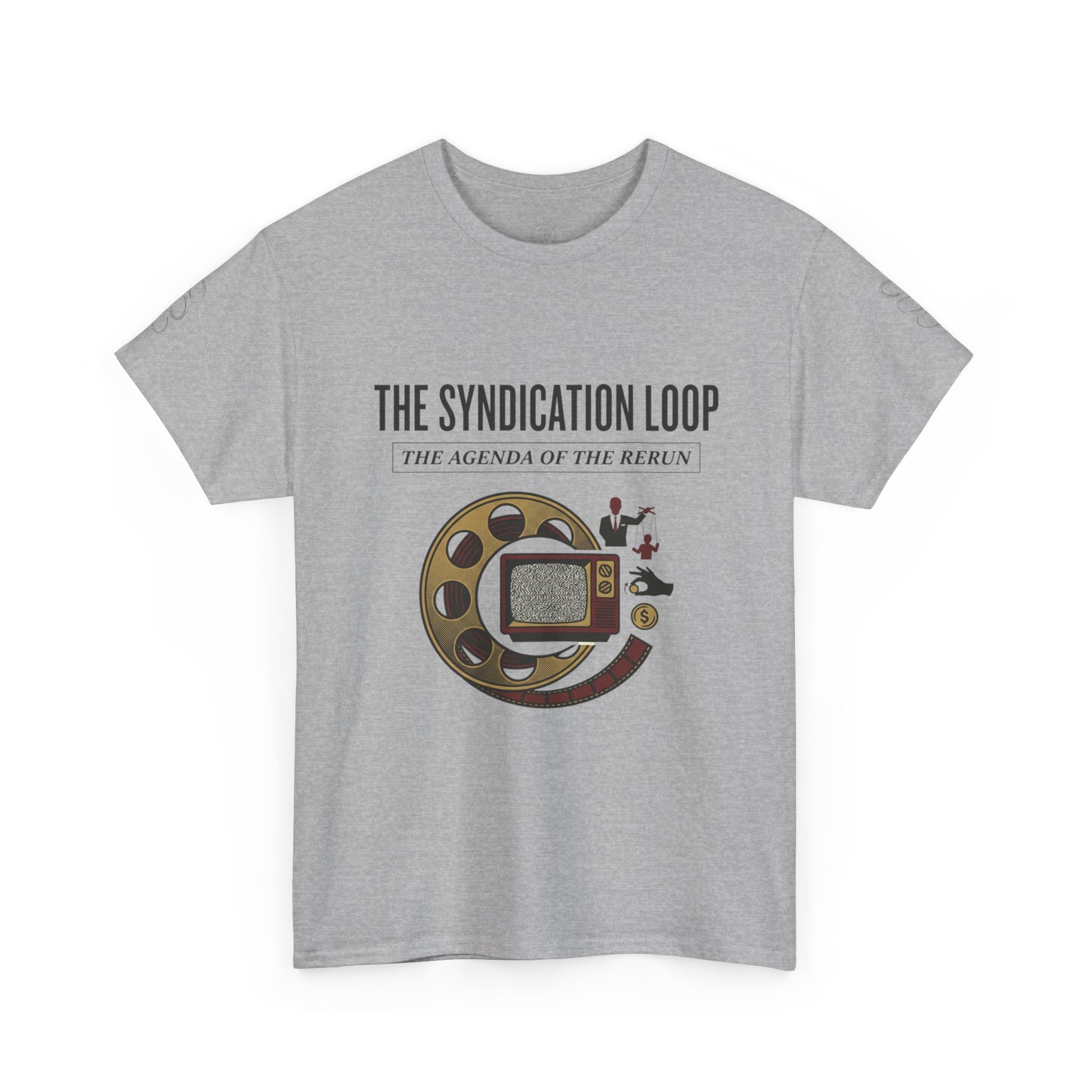 Power Runs Black — "The Agenda of the Arch" Retro TV Ouroboros Graphic Tee by Printify