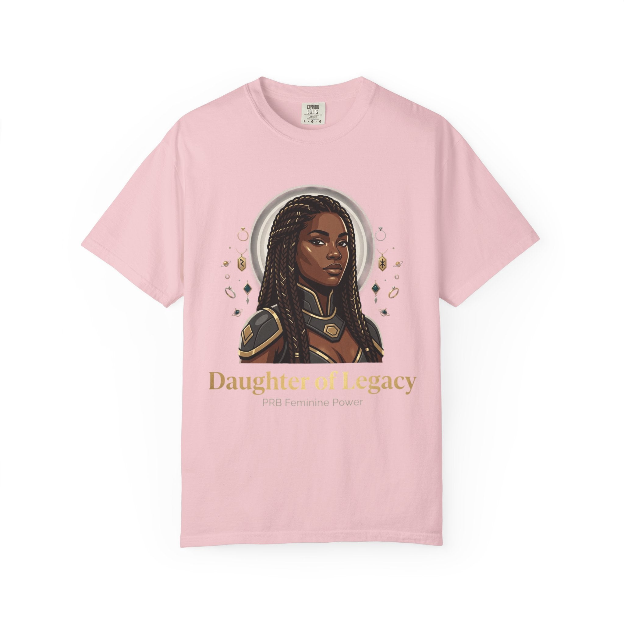 PRB Daughter of Legacy Graphic T-Shirt | Afrocentric Heroine Portrait Tee by Printify
