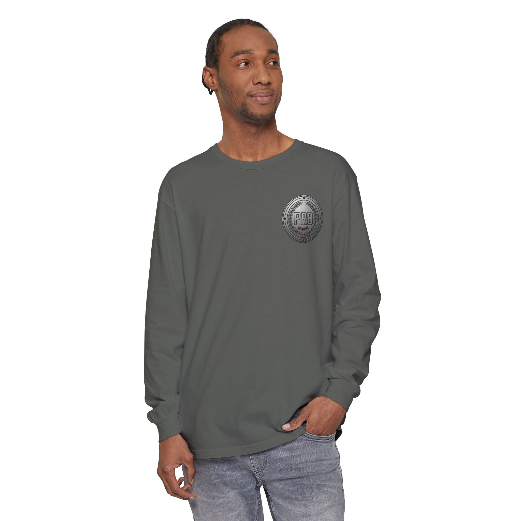 PRB The Starbound Seven graphic long sleeve shirt | cosmic superhero poster by Power Runs Black