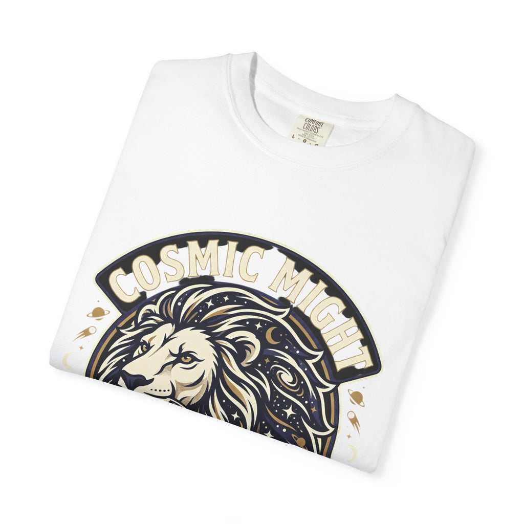 PRB Starforged Flex Cosmic Might Unleashed Lion Graphic T-Shirt — "Unleashed" Inspirational Lion Tee by Power Runs Black