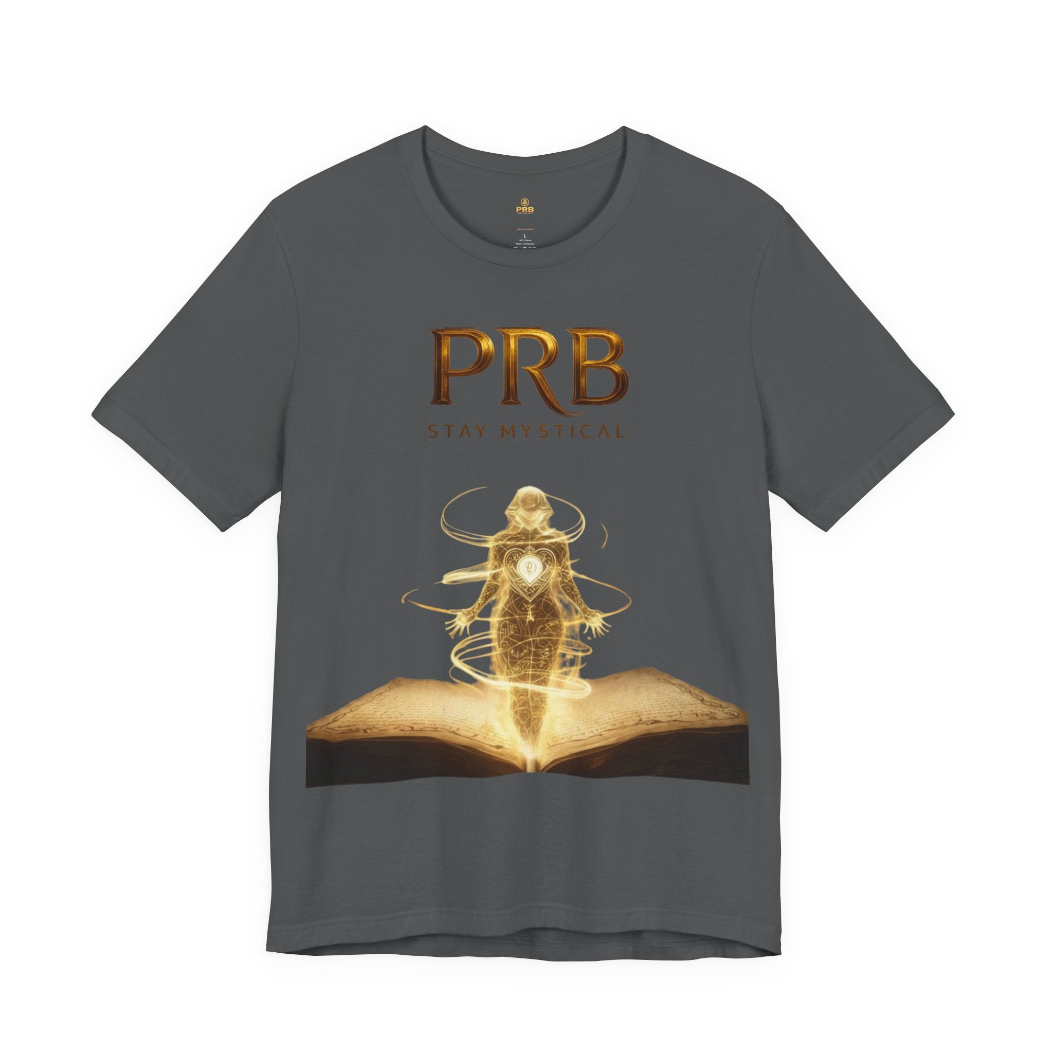 PRB Mystical Graphic Tee – "PRB Stay Mystical" Spiritual Book & Light Design by Power Runs Black