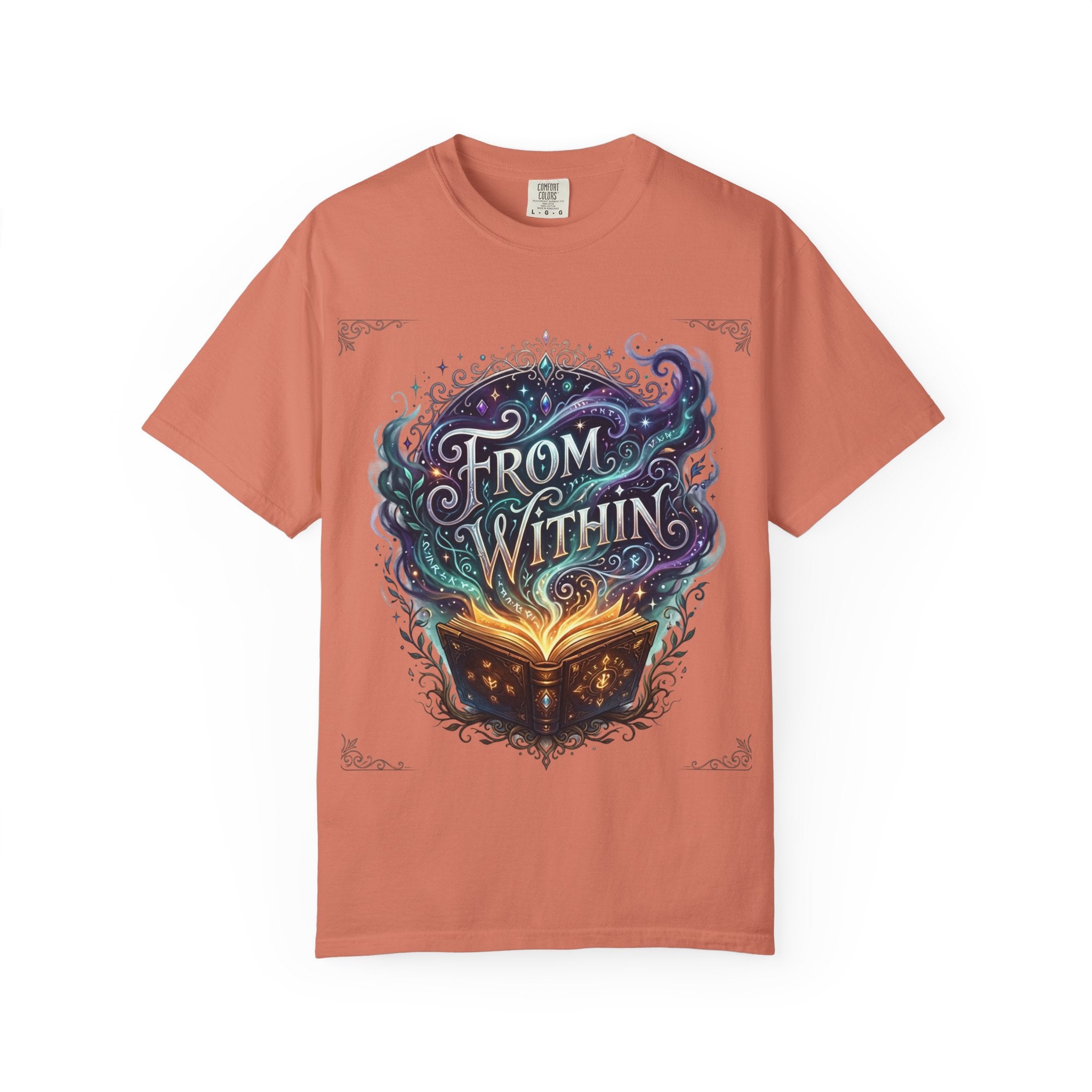 PRB From Within Magic Book T-Shirt — Fantasy Illustrated Graphic Tee by Power Runs Black