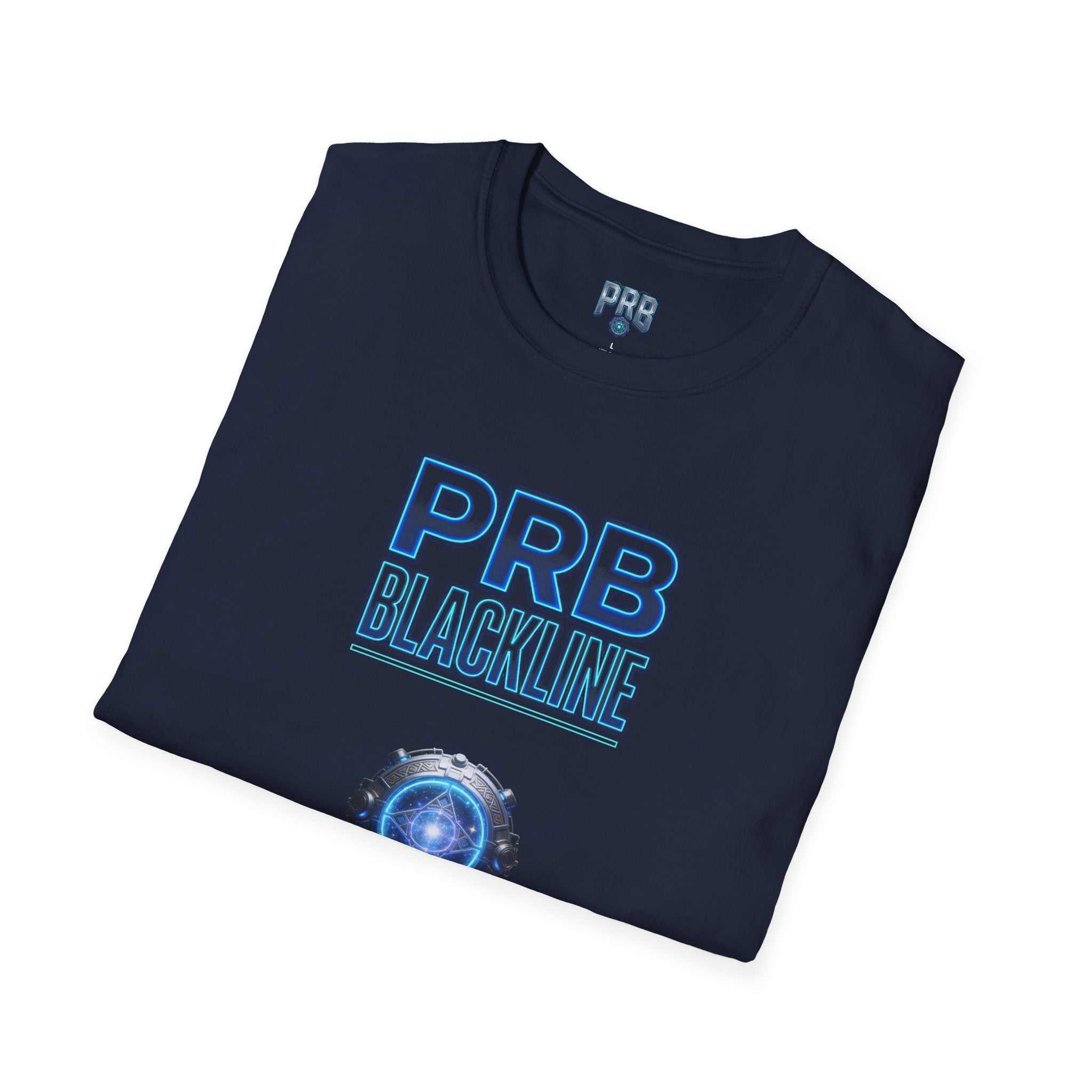 PRB Blackline Futuristic DJ Tee — Electronic Music Graphic T-Shirt by Power Runs Black