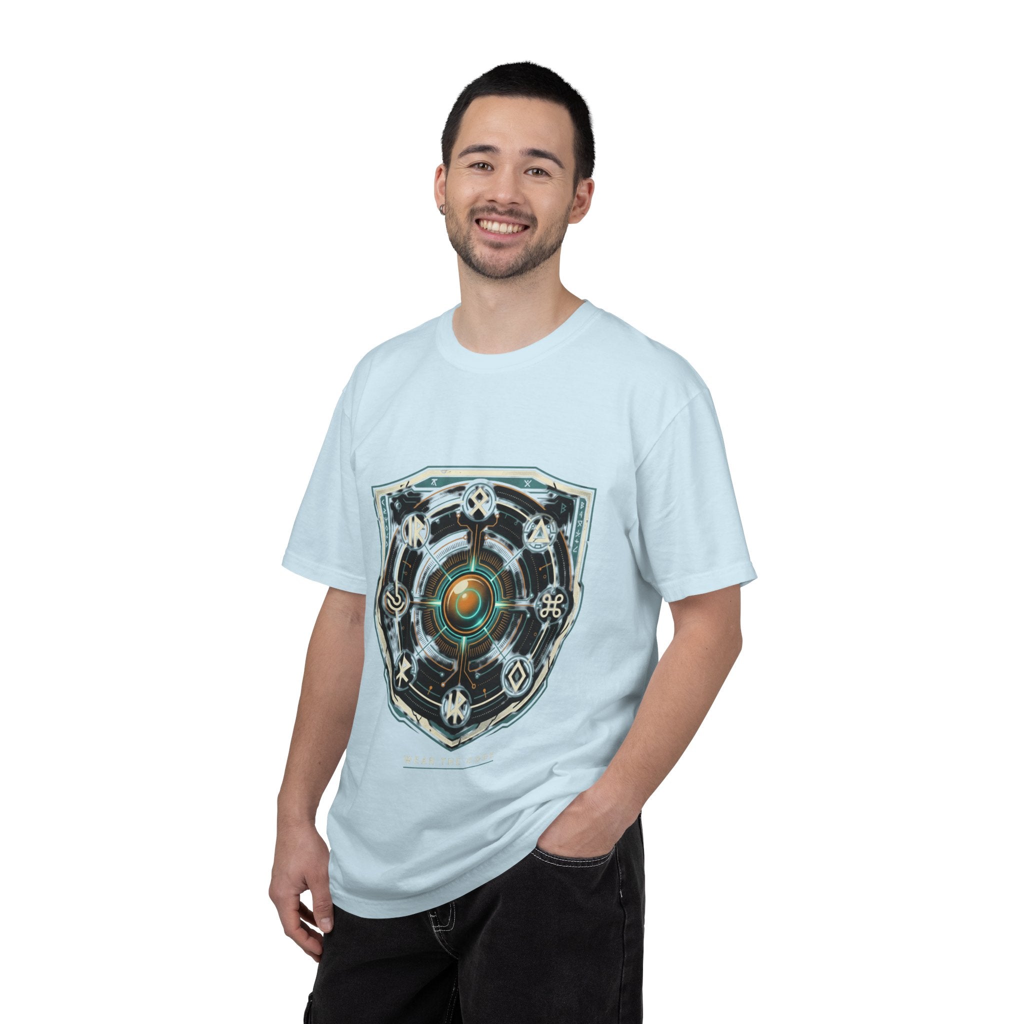 Power Runs Black PRB "Wear The Code" Mystic Shield T-Shirt — Geometric Sigil Graphic Tee by Power Runs Black