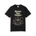 Printify PRB Master Your Pattern T-Shirt | Meditative Black Figure, Gold Accents - T-Shirt