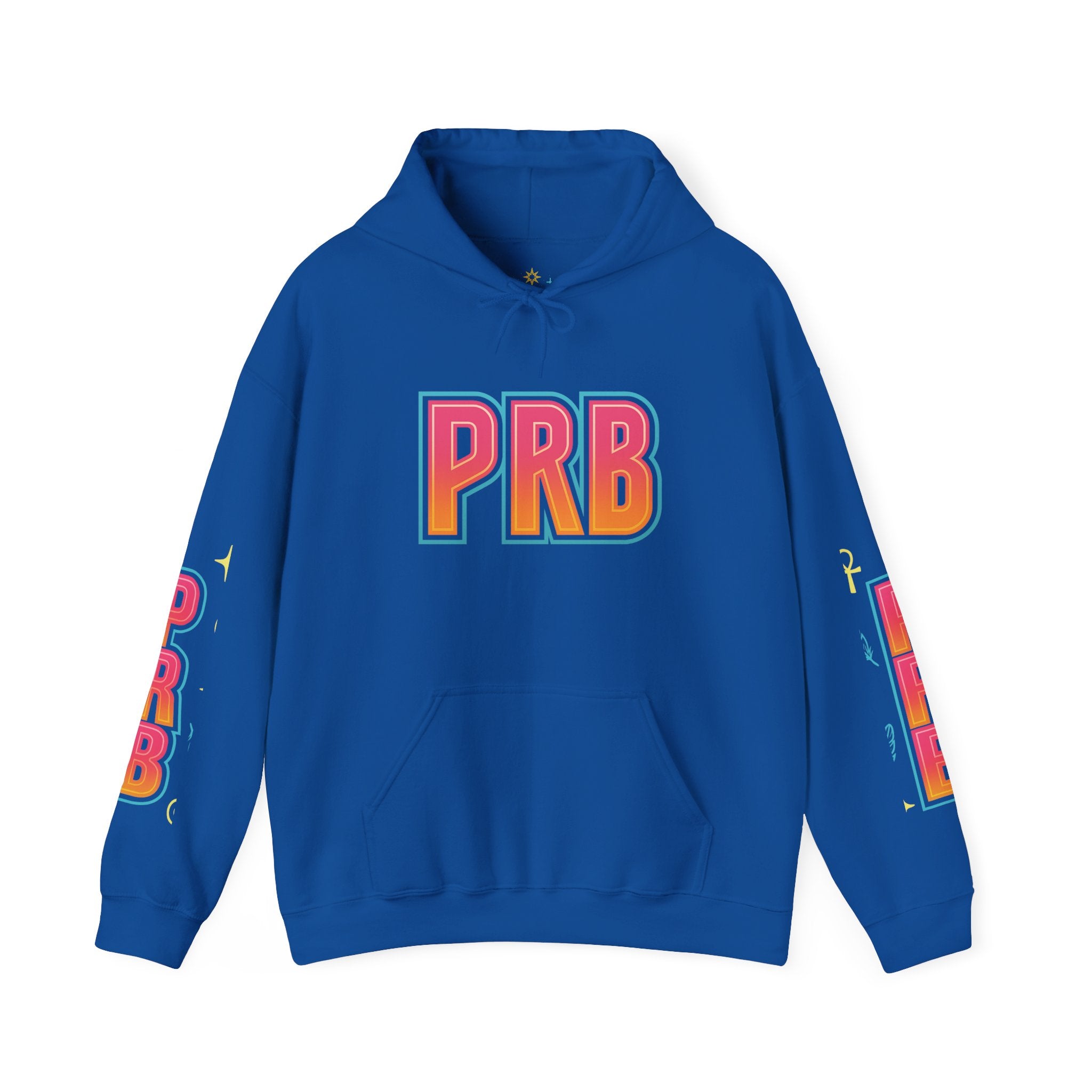 PRB Graphic Hoodie — Colorful Cityscape Pullover by Power Runs Black