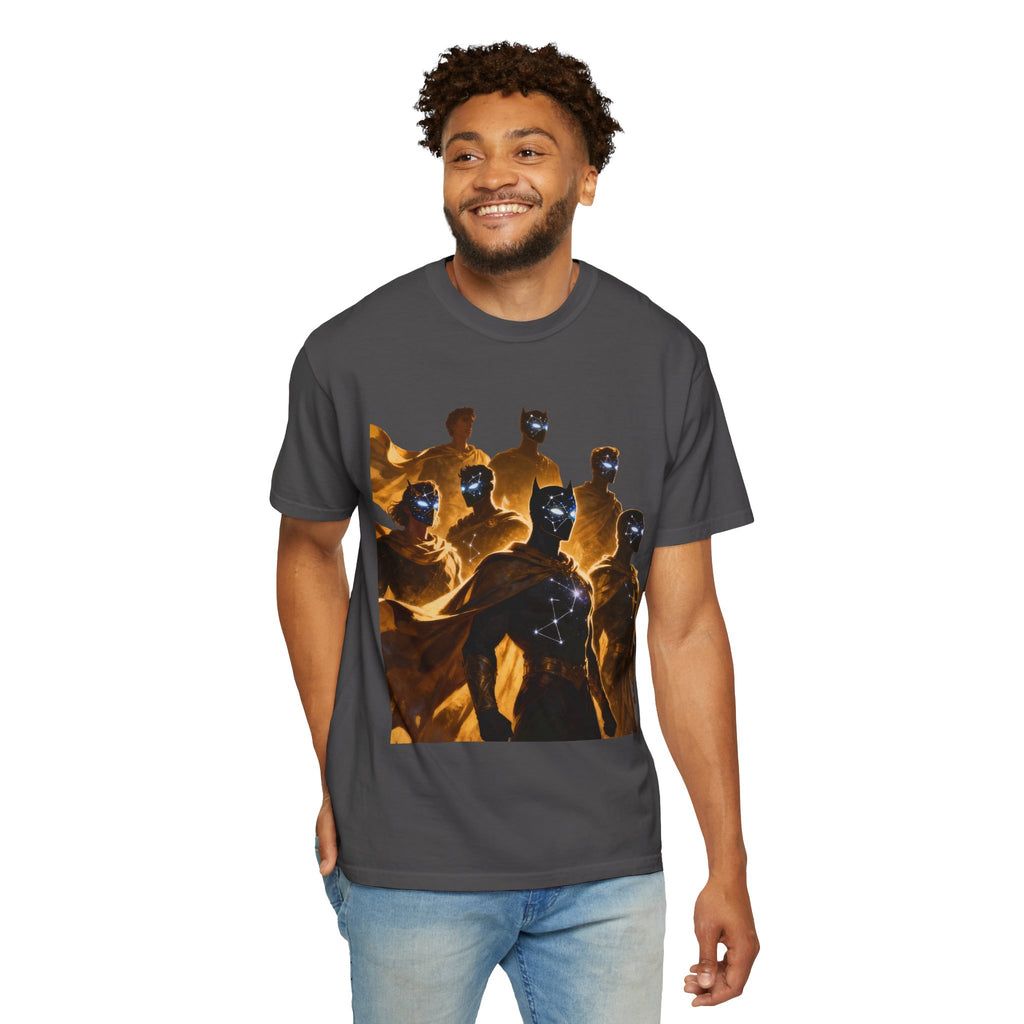 PRB Cosmic Heroes Graphic Tee (Golden Cloaks & Starry Faces) by Power Runs Black