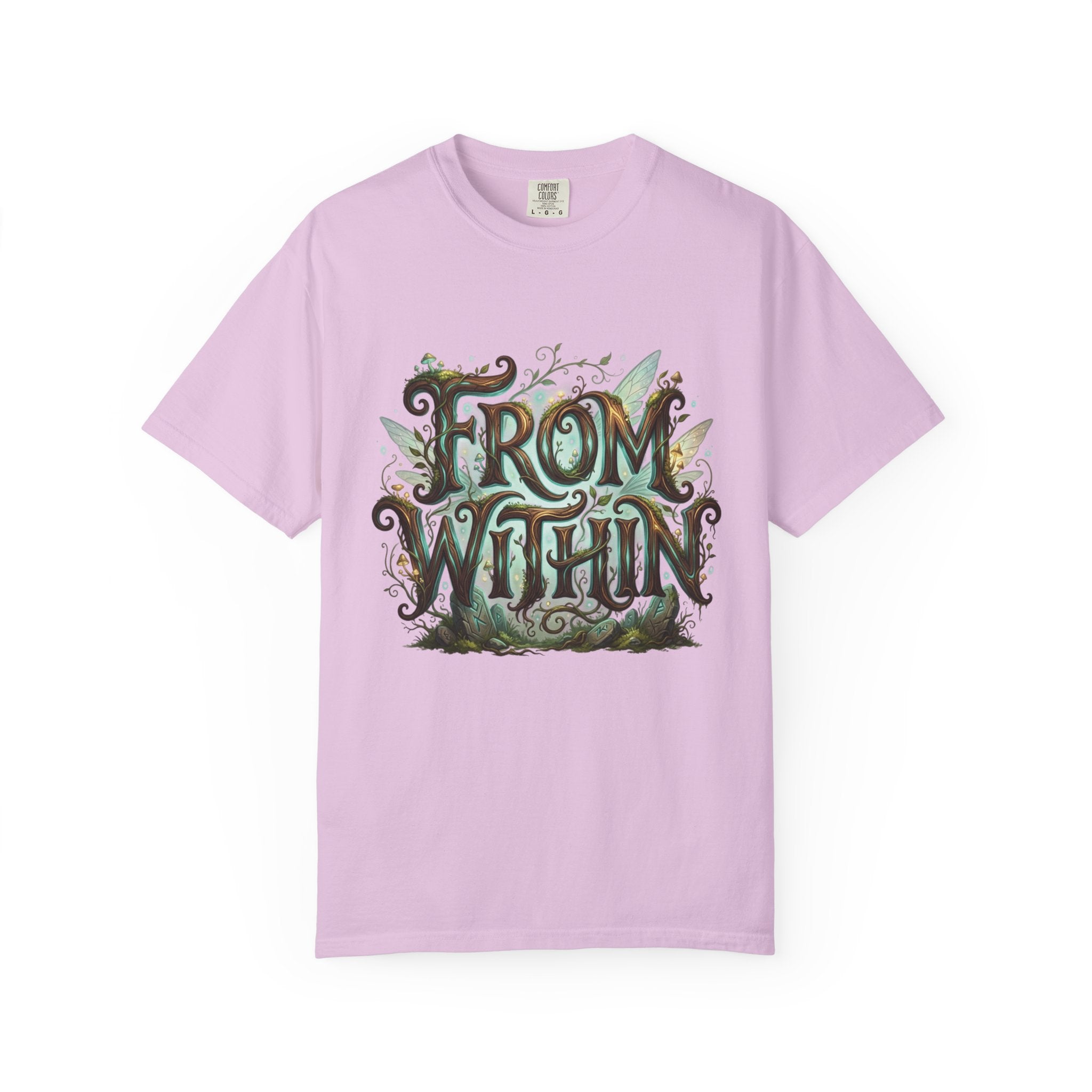 PRB From Within T-shirt | Nature Typography Forest Illustration by Power Runs Black