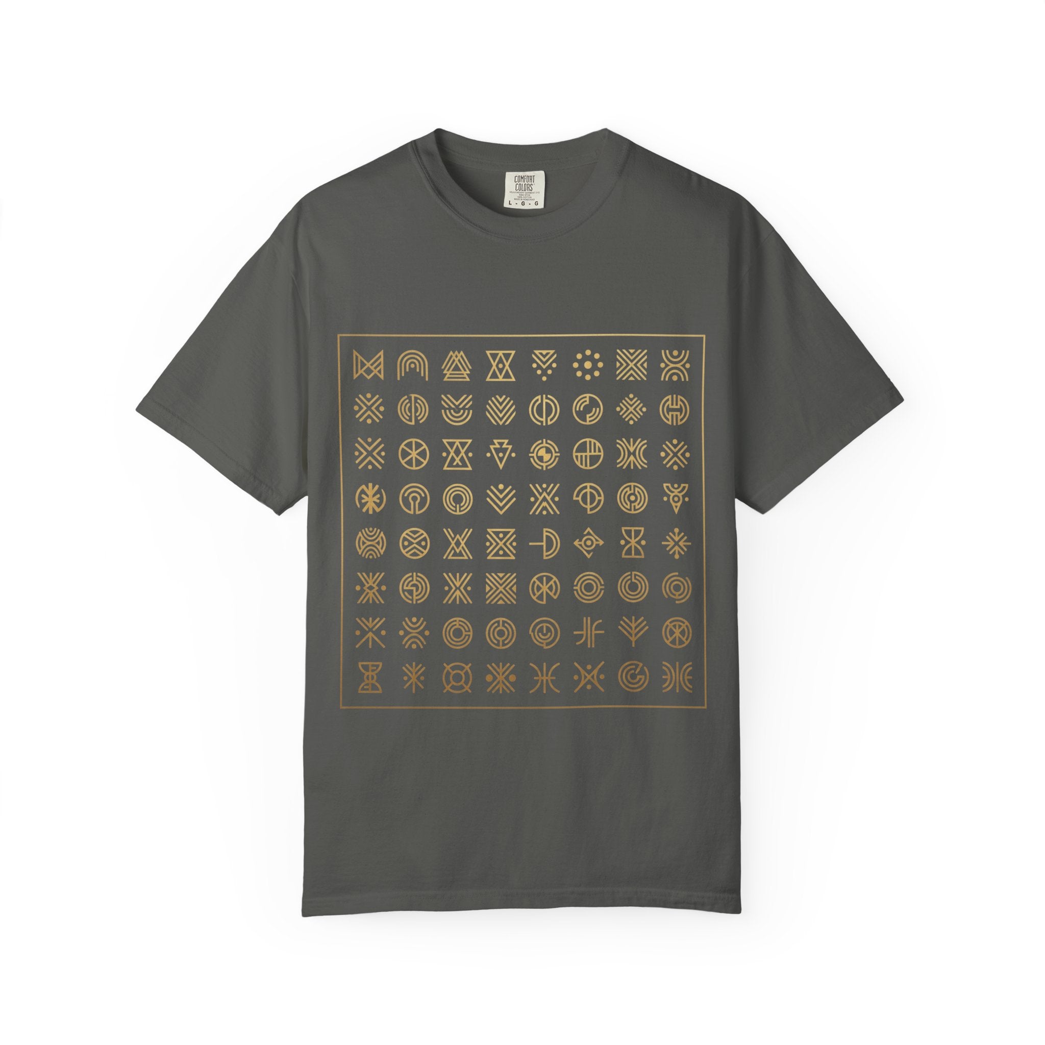 PRB Symbol Grid Graphic Tee — Garment-Dyed Heavyweight Cotton | Power Runs Black by Power Runs Black