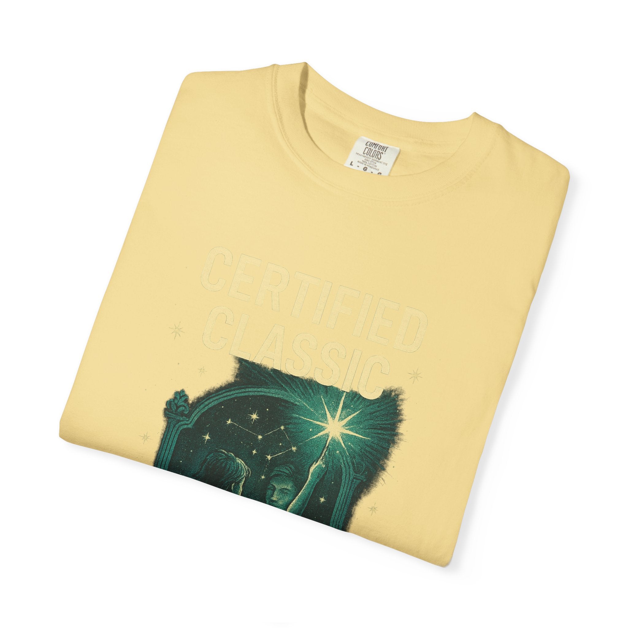 PRB Certified Classic illustration T-shirt | vintage camping, night sky, campfire by Power Runs Black