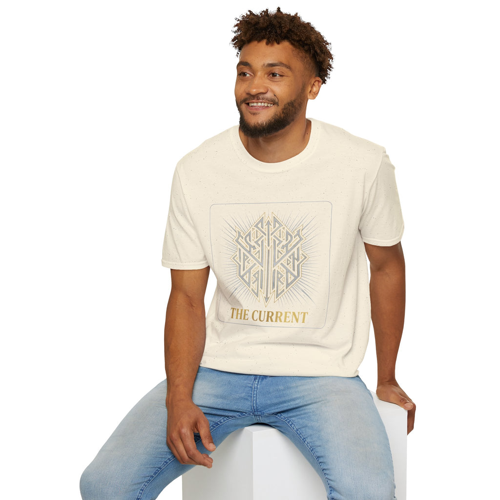 Power Runs Black PRB The Current Geometric Logo T-Shirt by Printify