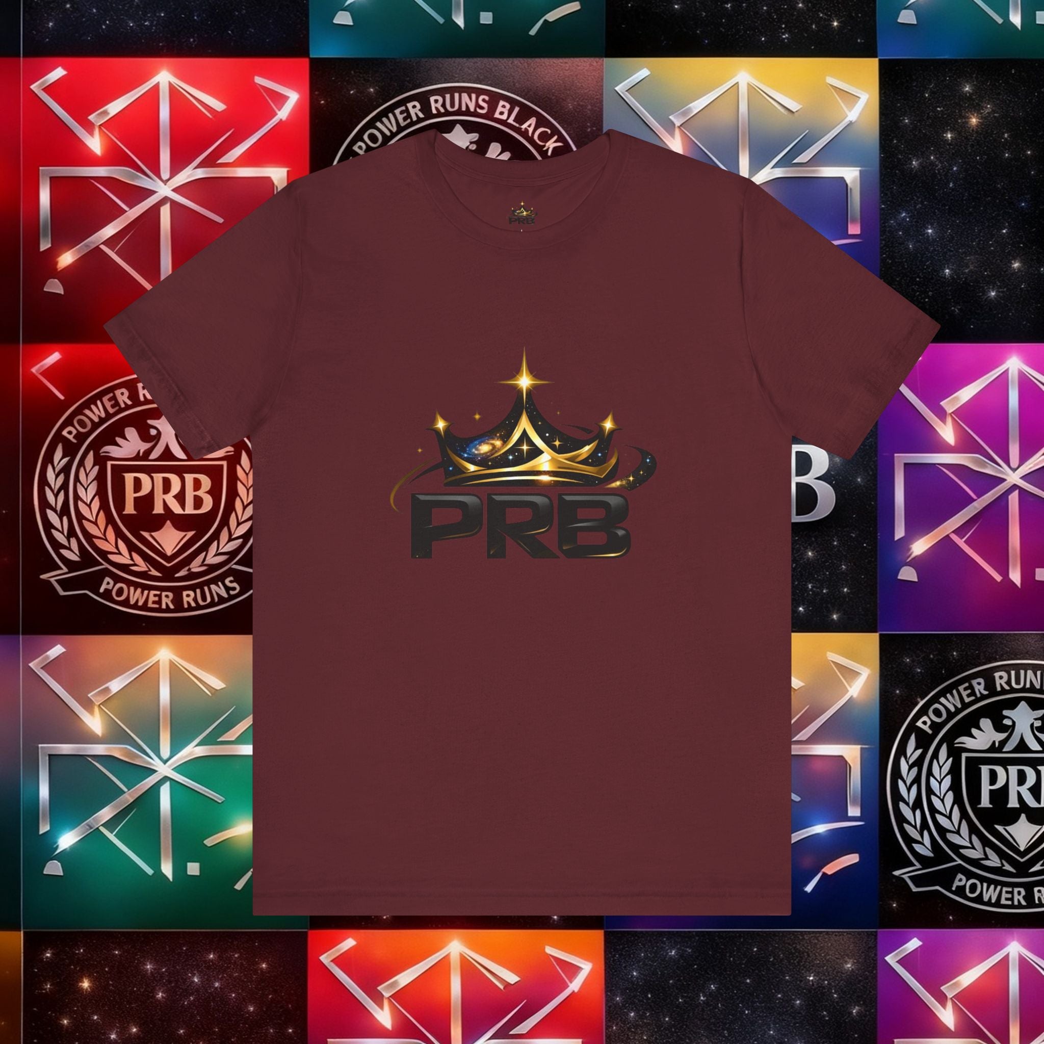 PRB Crown Tee — Graphic Logo T-Shirt by Power Runs Black
