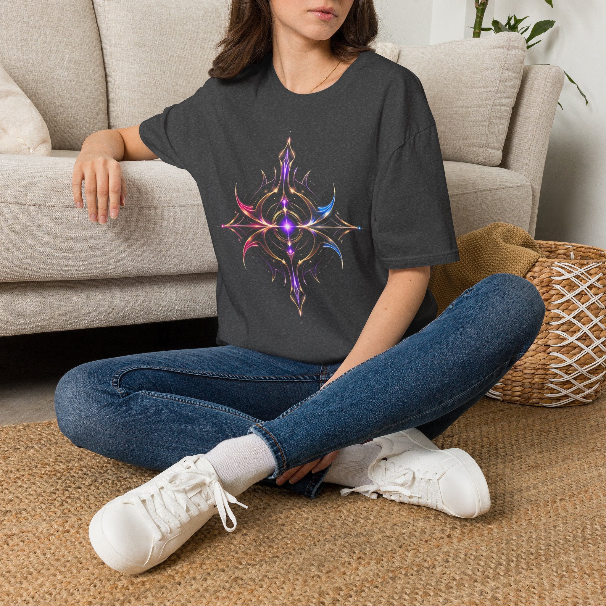 Power Runs Black PRB Pretty Rich Bitch The Collection Mystic Mandala Tee — Subtle Pastel Spiritual Graphic T-Shirt by Printify