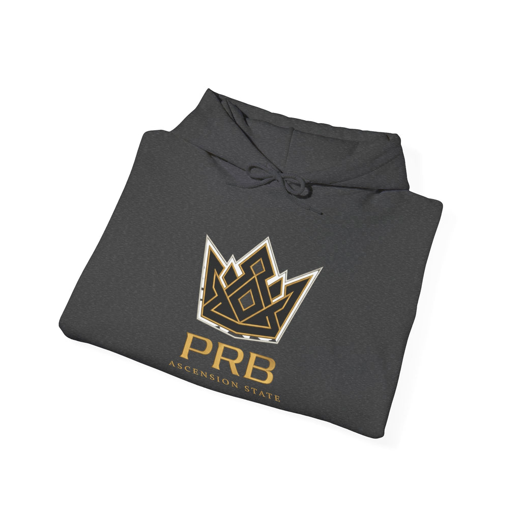 Power Runs Black PRB Logo Hoodie — Ascension State Crown Design by Printify