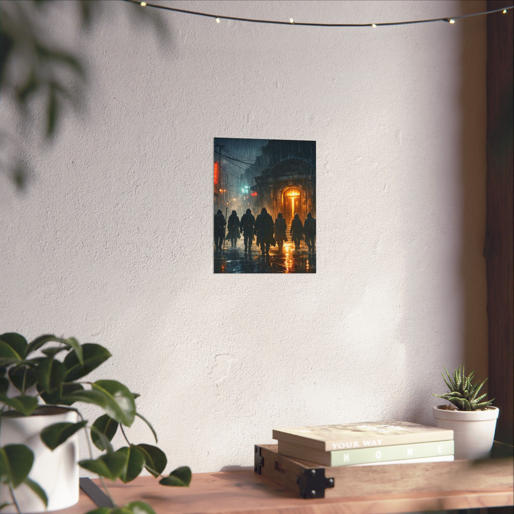 Power Runs Black PRB The Starbound Seven Matte Vertical Posters by Printify