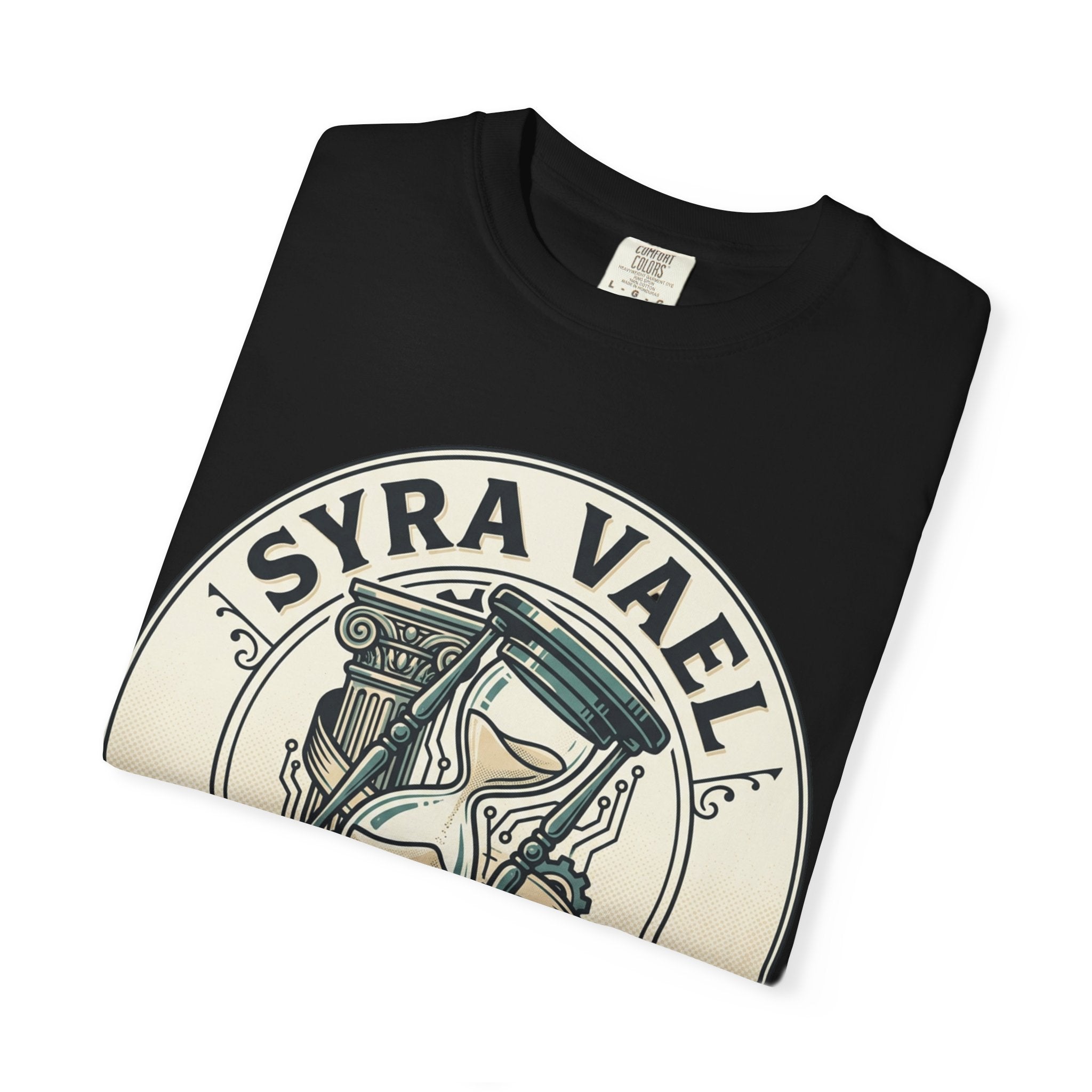 Power Runs Black PRB Syra Vael Hourglass Emblem T-Shirt by Printify