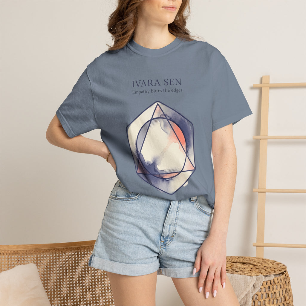 Power Runs Black PRB Abstract Geometric Tee — “Ivara Sen: Feeling Dissolves Boundaries” by Power Runs Black