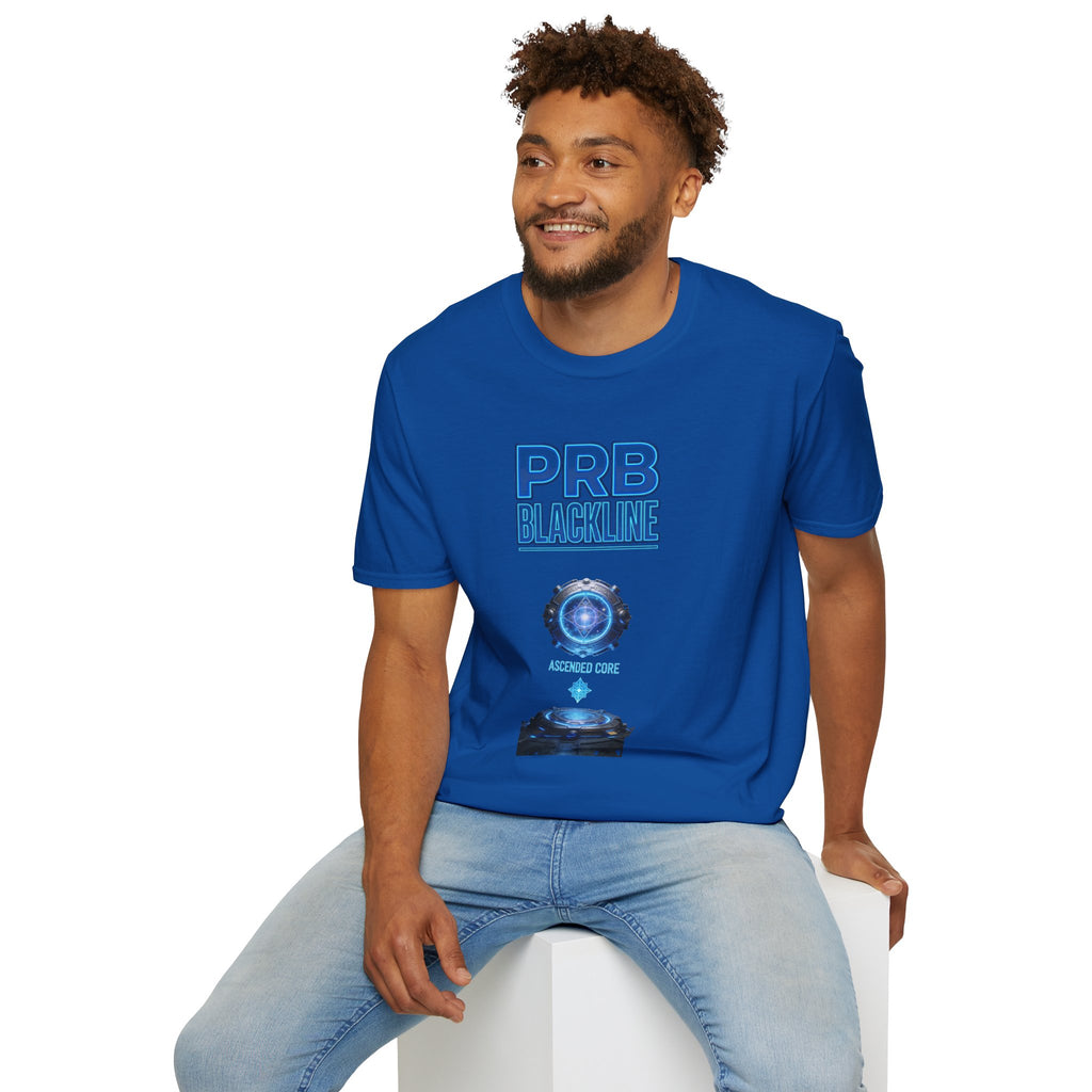 PRB Blackline Futuristic DJ Tee — Electronic Music Graphic T-Shirt by Power Runs Black
