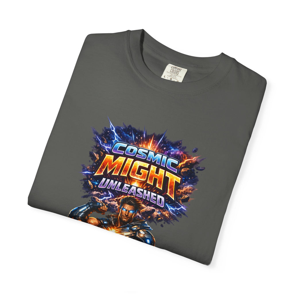 PRB Cosmic Might Unleashed T-shirt | Space Warrior Graphic Tee by Power Runs Black