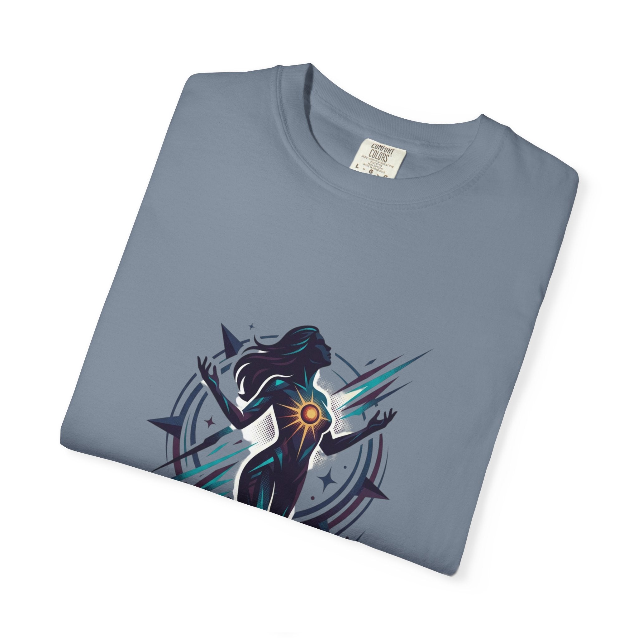 Power Runs Black PRB Ascension Graphic T-Shirt — Cosmic Silhouette Tee by Power Runs Black