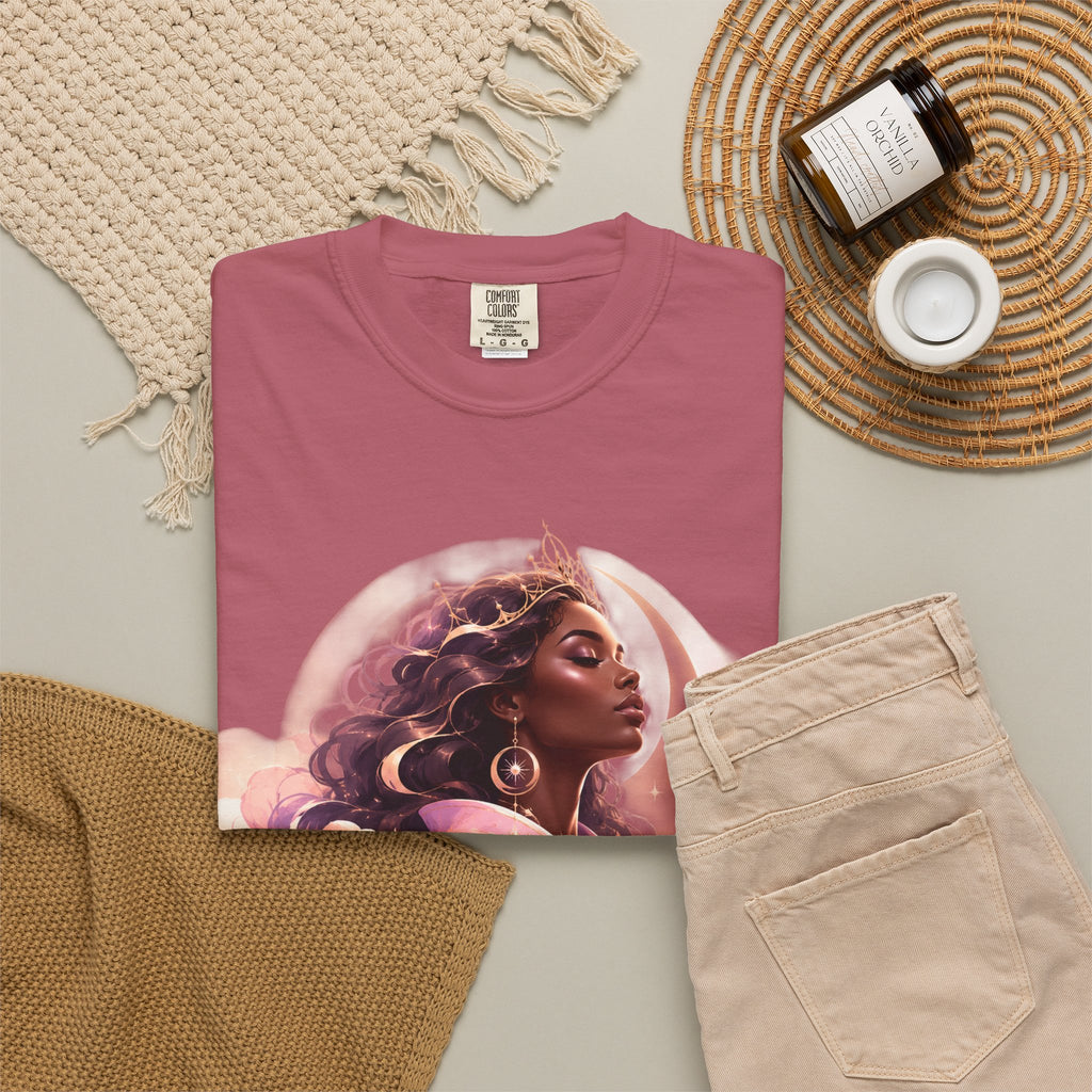 Power Runs Black graphic tee | Black woman portrait, Afro empowerment shirt by Power Runs Black