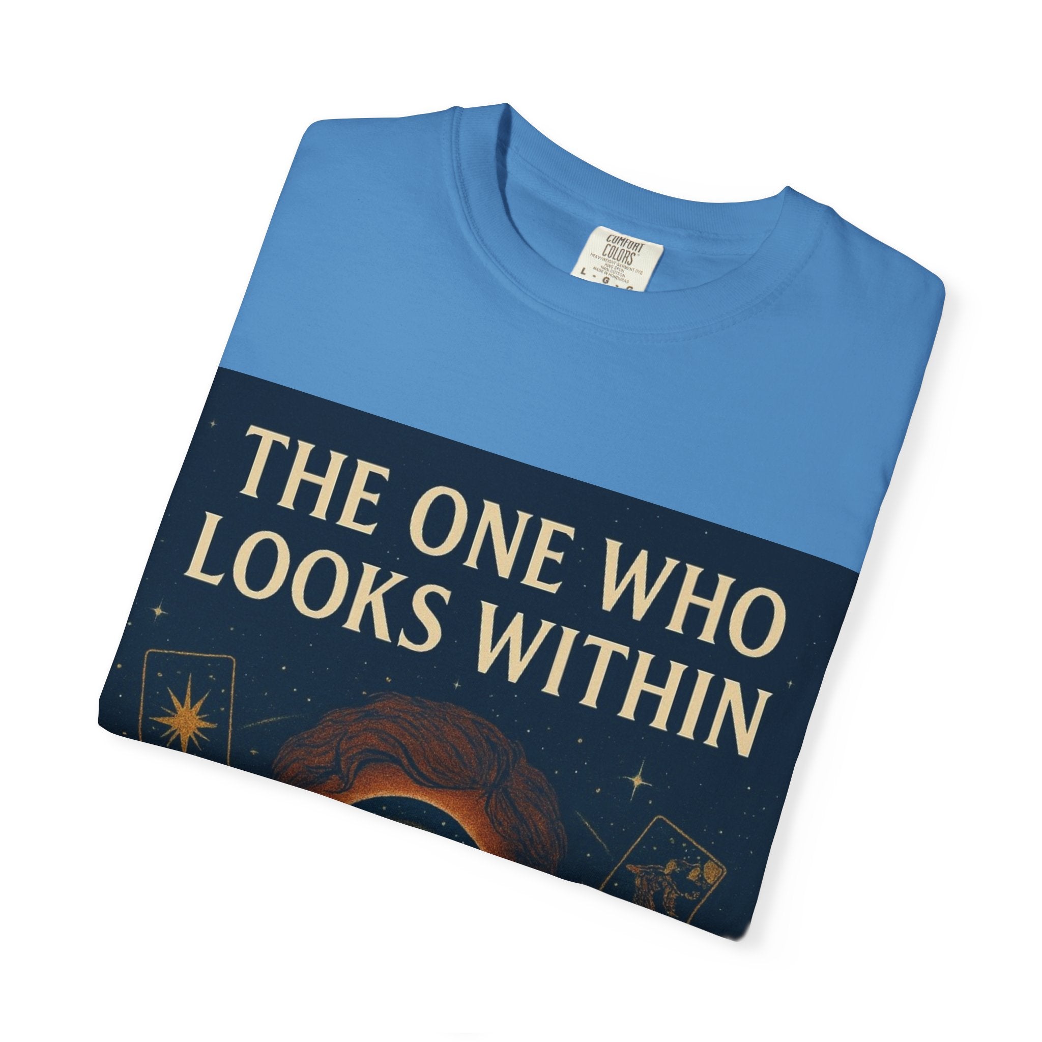 PRB Tarot Eye T-Shirt — "The One Who Looks Within" Mystical Graphic Tee by Power Runs Black