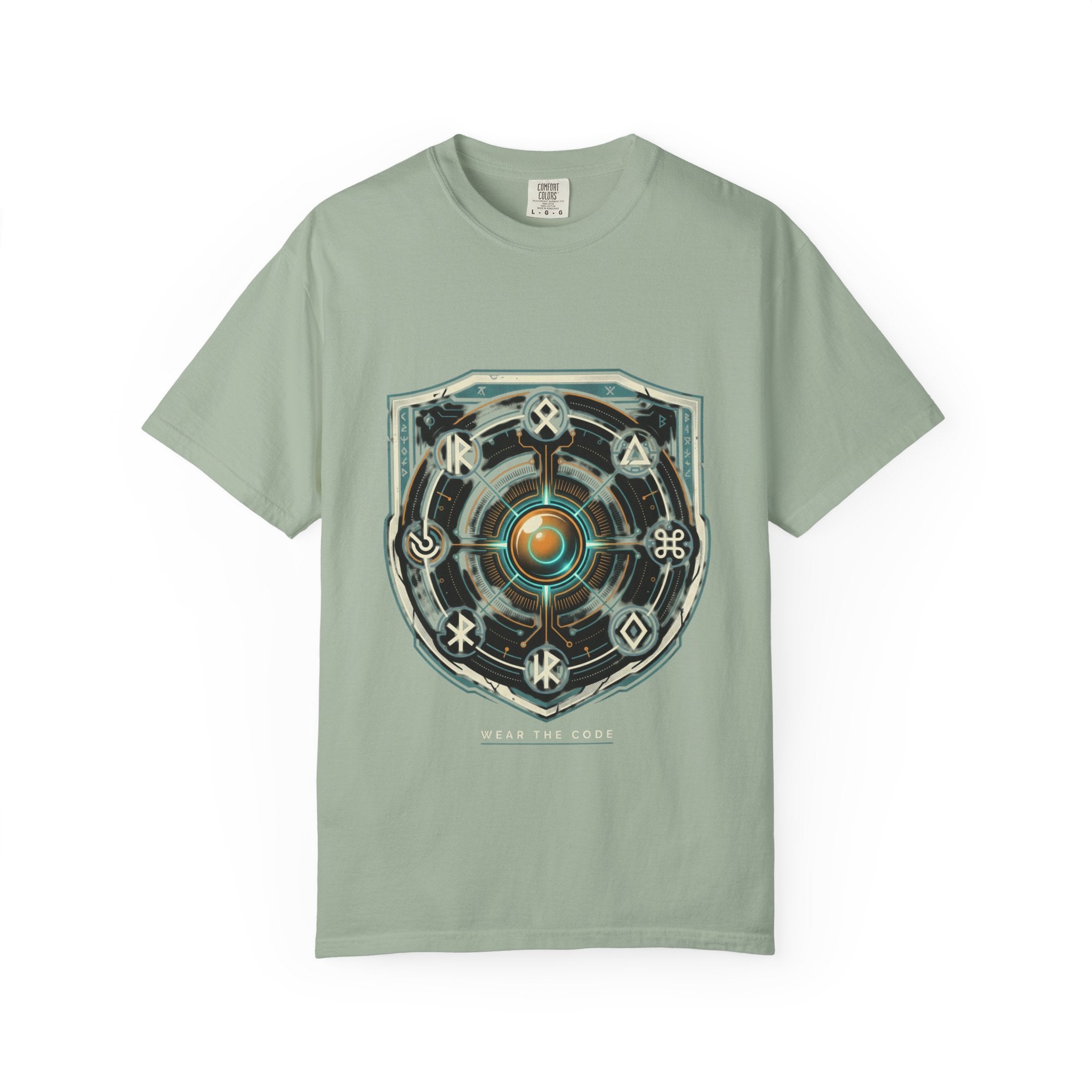 Power Runs Black PRB "Wear The Code" Mystic Shield T-Shirt — Geometric Sigil Graphic Tee by Power Runs Black