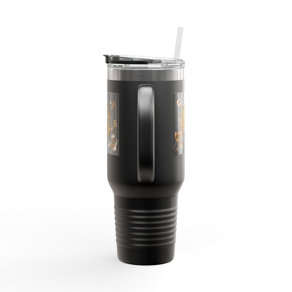 PRB 40oz Insulated Travel Mug — "Money Energy" Motivational Design by Power Runs Black