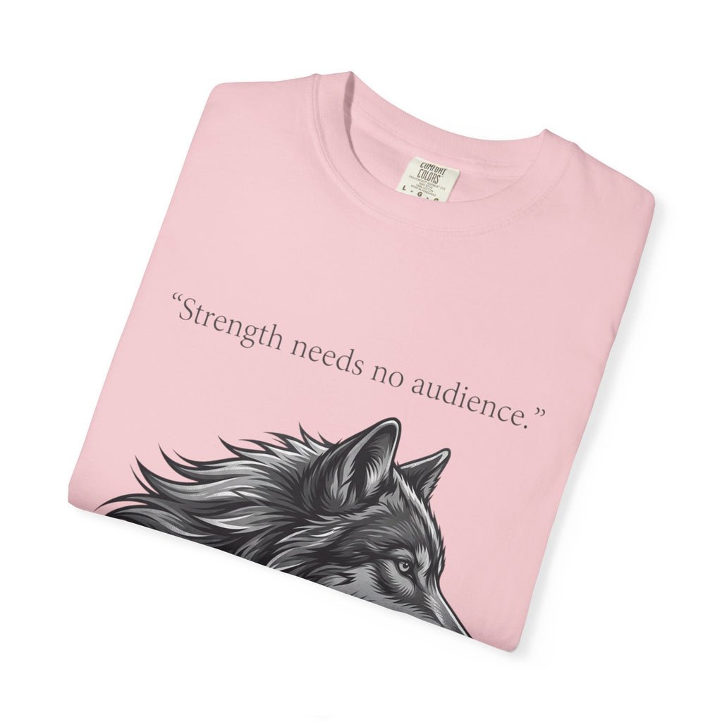 PRB Wolf Head T-Shirt — "Strength needs no audience" Inspirational Graphic Tee by Printify