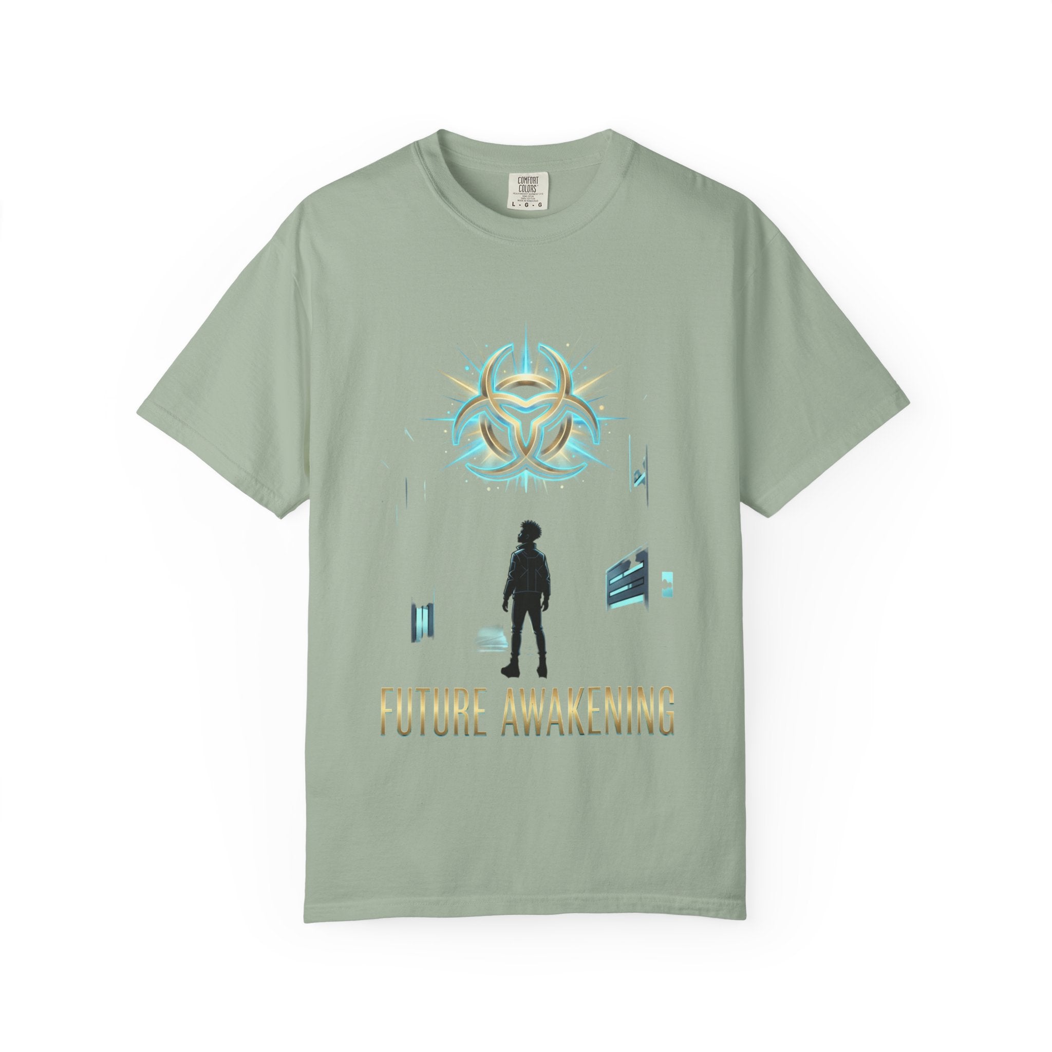 PRB Future Awakening T-Shirt | Sci-Fi Silhouette Graphic Tee by Printify