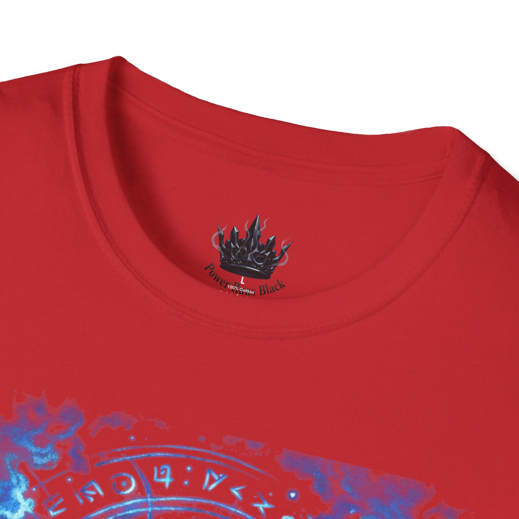 PRB Mystic Oceanic Spell T-Shirt — Blue Serpent & Moon Magic Tee by Power Runs Black