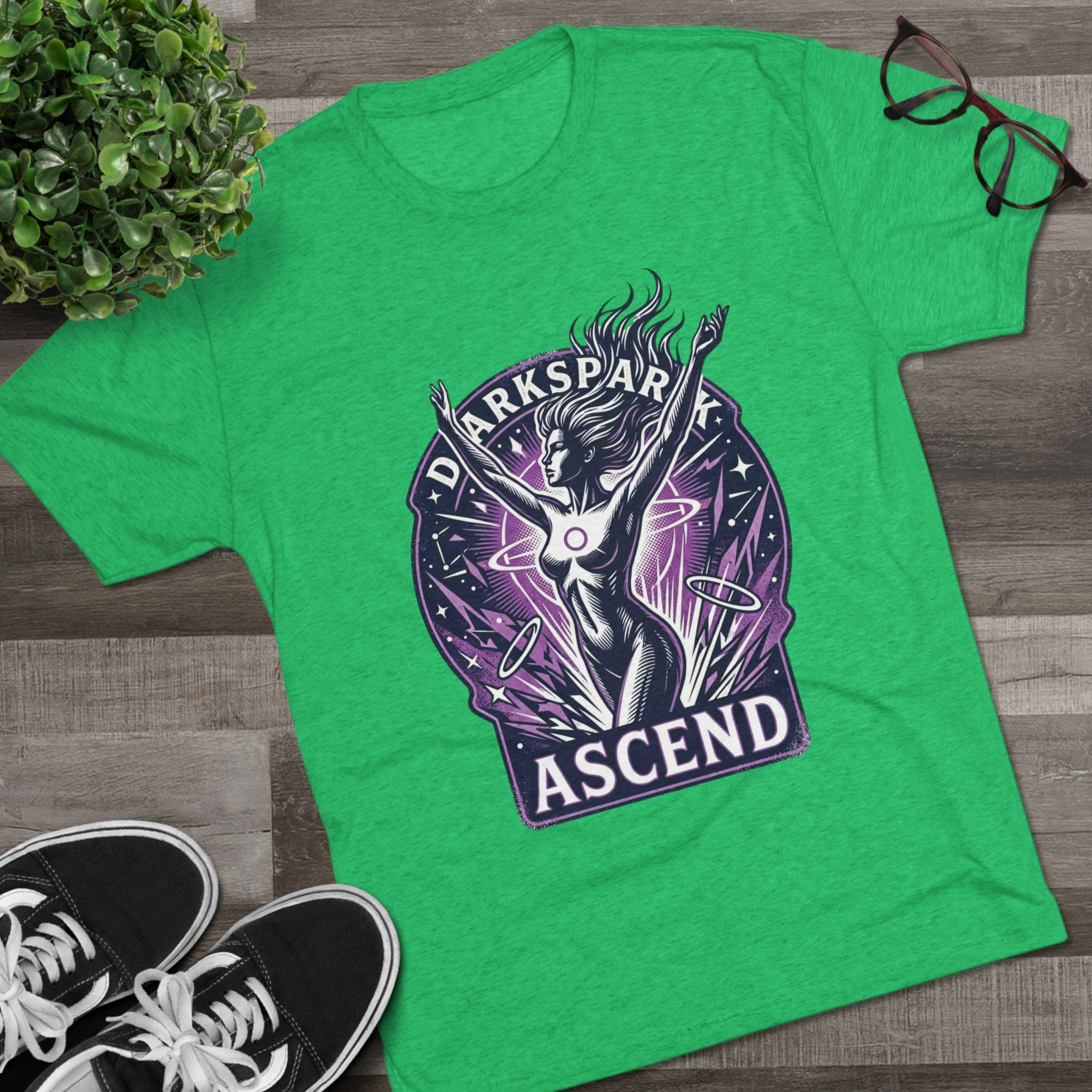 Power Runs Black PRB Ascend Space Goddess Tee — "Parkspark Ascend" Retro Sci‑Fi Graphic T-Shirt by Power Runs Black