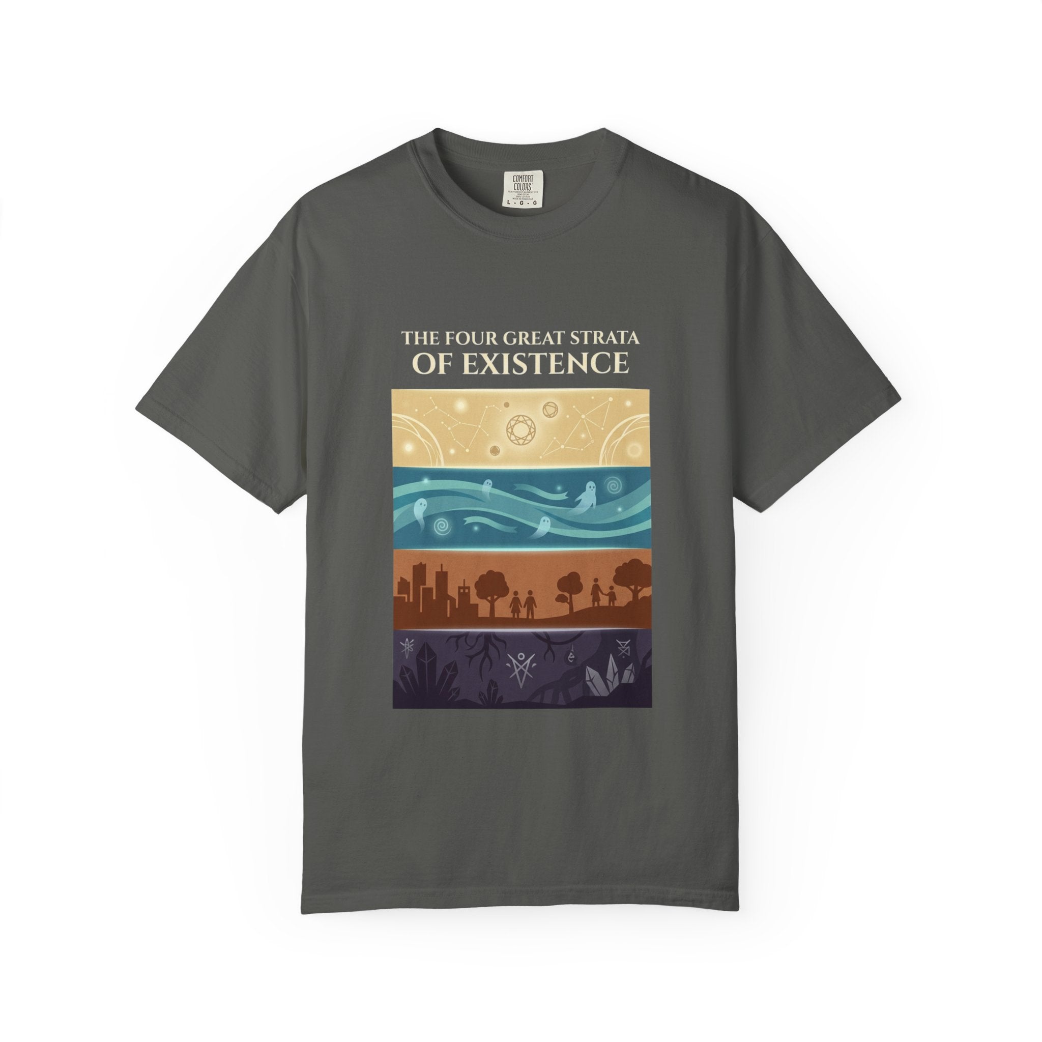 Desert to Night Sky Landscape T-Shirt | Vintage Garment-Dyed Graphic Tee by Printify