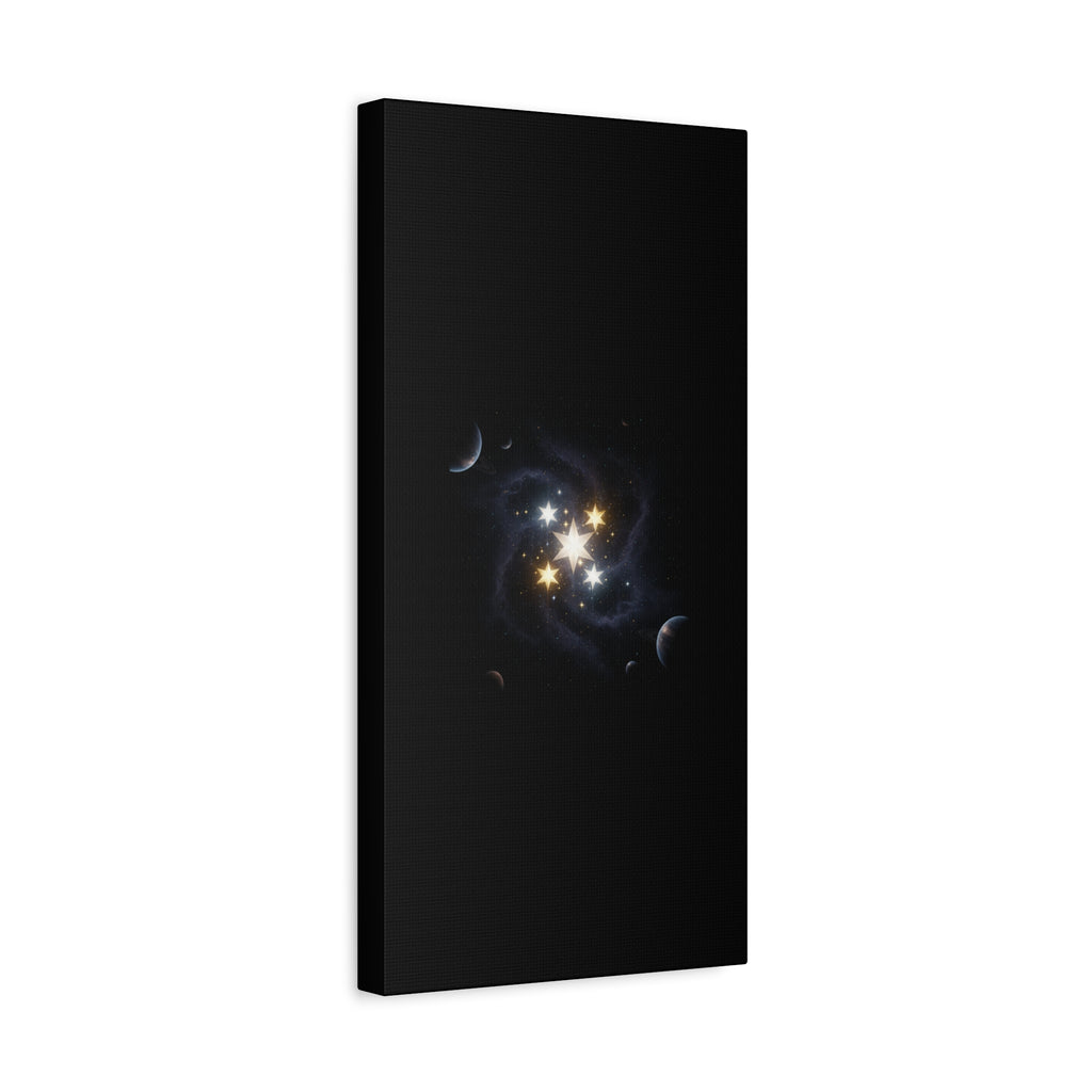 PRB Celestial Star Cluster Matte Canvas Print — Cosmic Planets Wall Art by Printify