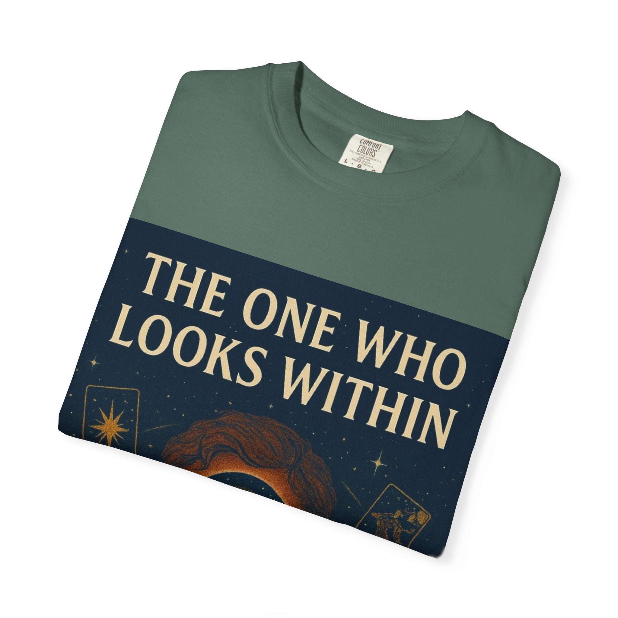 PRB Tarot Eye T-Shirt — "The One Who Looks Within" Mystical Graphic Tee by Power Runs Black