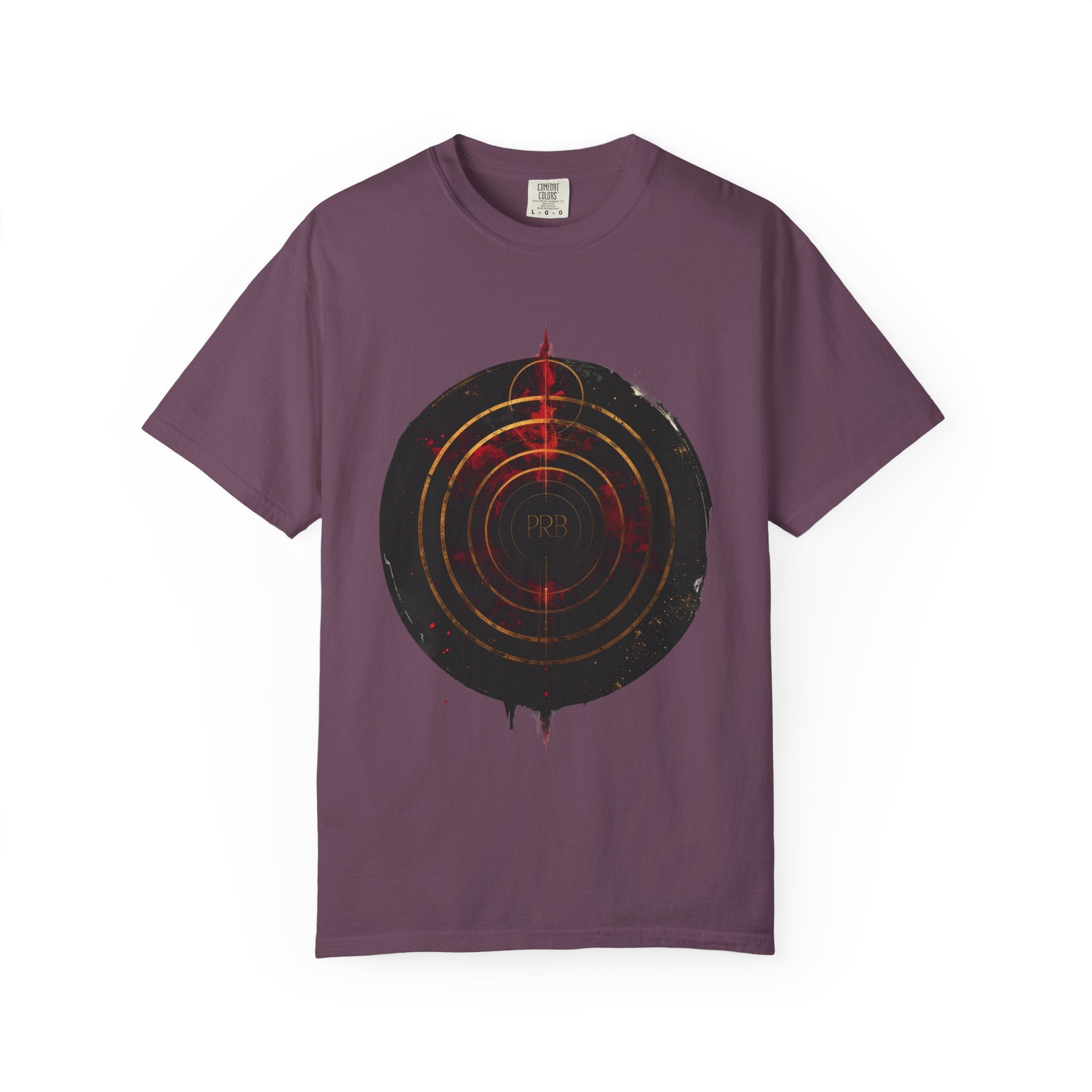 PRB Target Bullseye T-Shirt — Retro Circular Target Graphic Tee by Power Runs Black