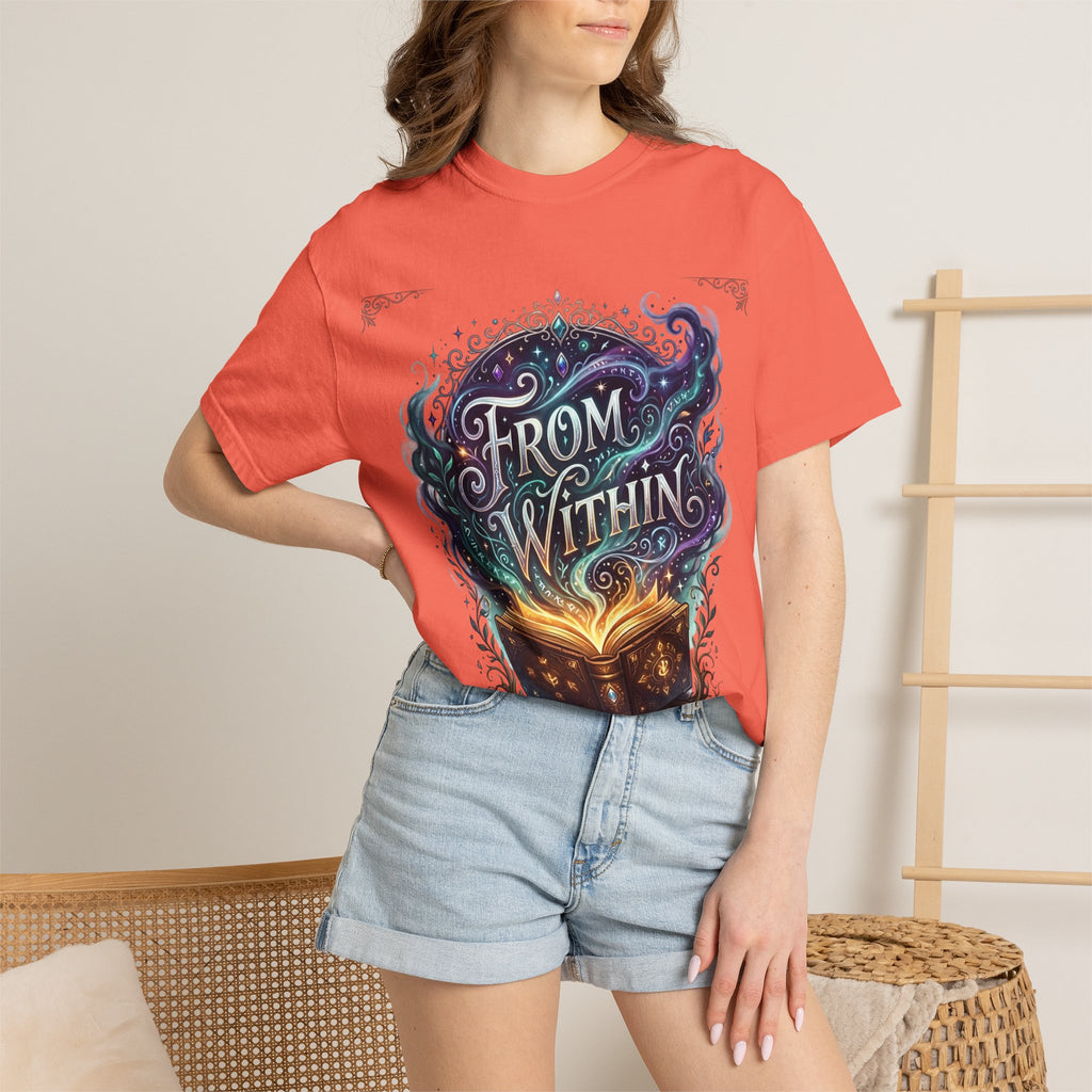 PRB From Within Magic Book T-Shirt — Fantasy Illustrated Graphic Tee by Power Runs Black