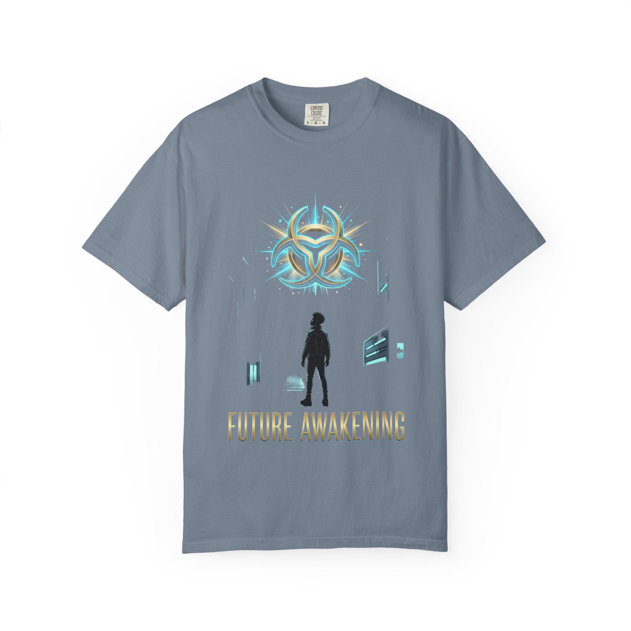 PRB Future Awakening T-Shirt | Sci-Fi Silhouette Graphic Tee by Printify