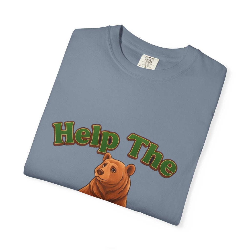 PRB Help The Bear T-shirt | Cute Sitting Bear Illustration by Printify