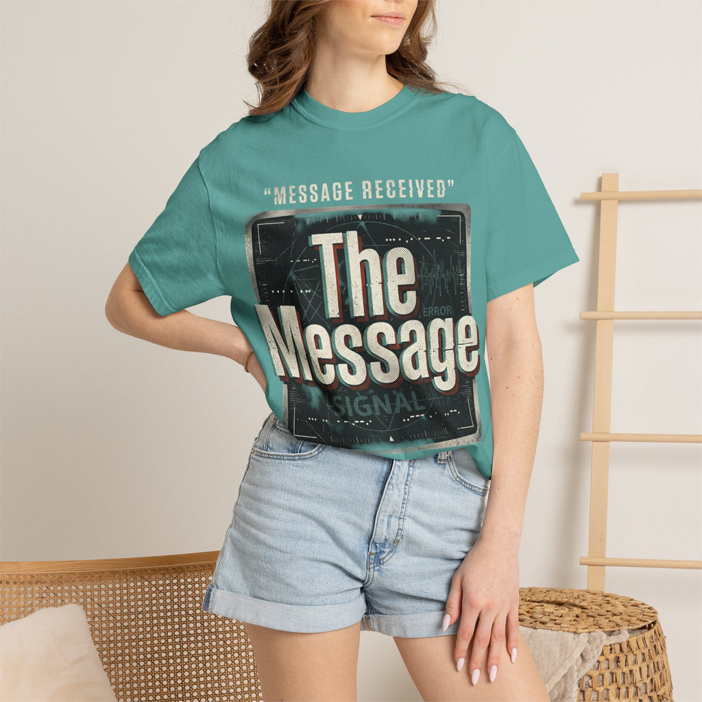 Power Runs Black PRB The Message Signal T-Shirt — Retro Graphic Tee with 'Message Received' Design by Power Runs Black