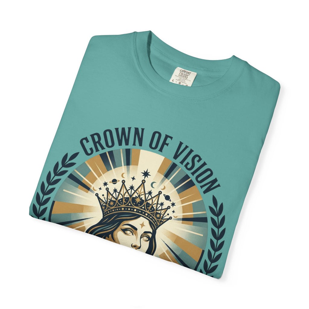Power Runs Black Crown of Vision T-Shirt — Vintage Inspirational Graphic Tee by Printify