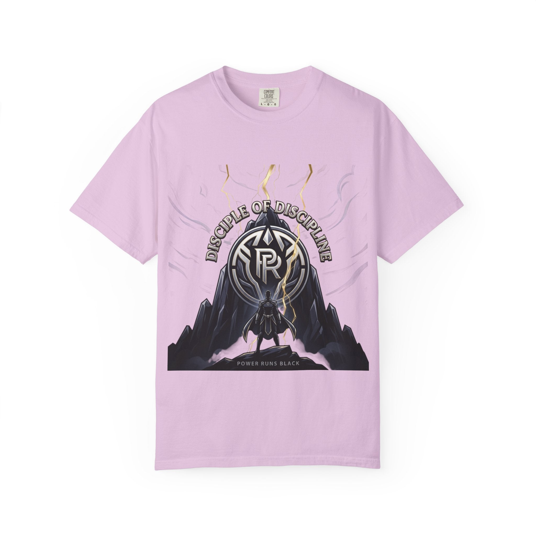 Printify PRB Disciple of Discipline logo mountain graphic T-Shirt | Crest emblem tee - T-Shirt